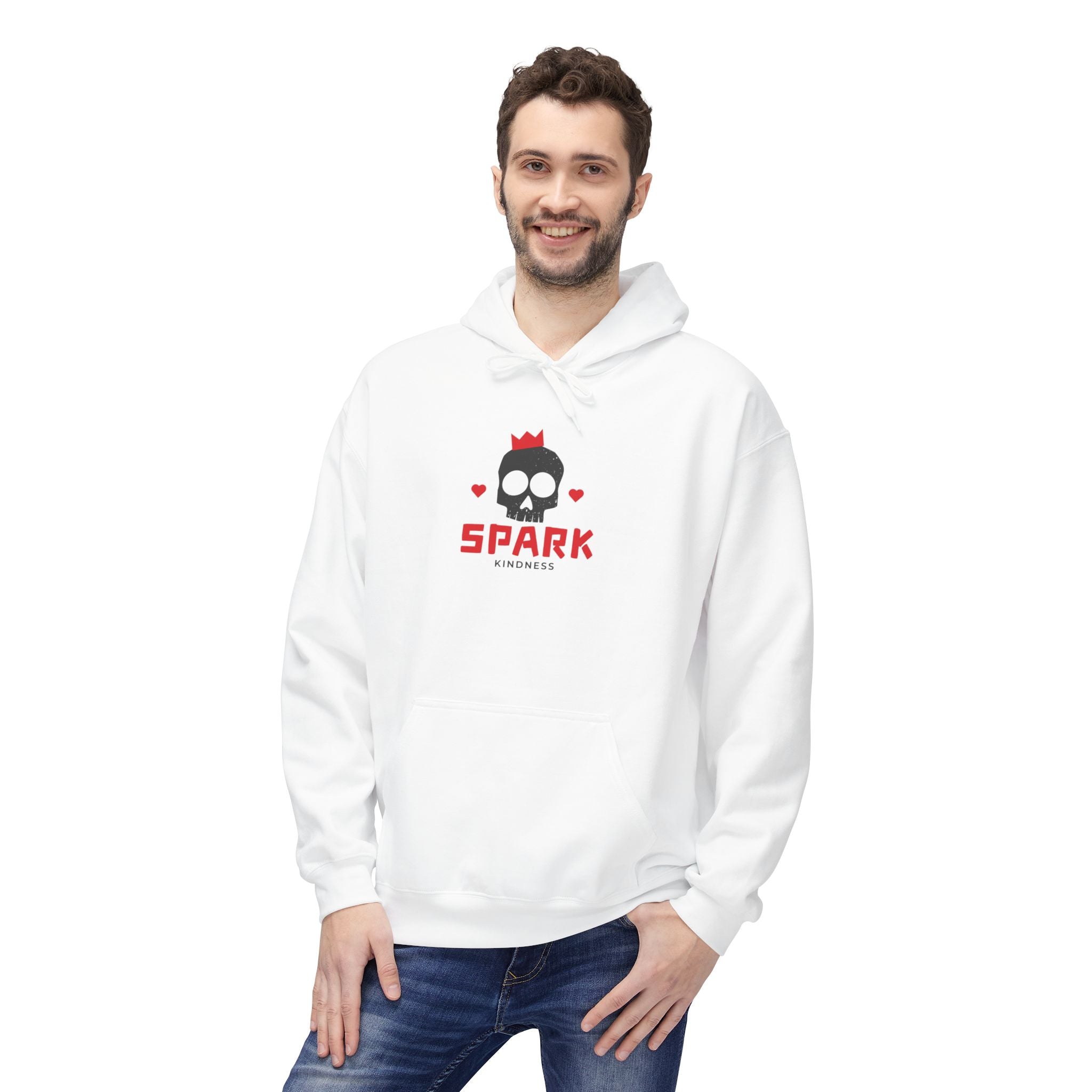 Spark Love Skeleton Hoodie | Unisex Graphic Fleece Sweatshirt for Gamers, Valentine's Day Gift, Casual Wear, Comfortable Layer