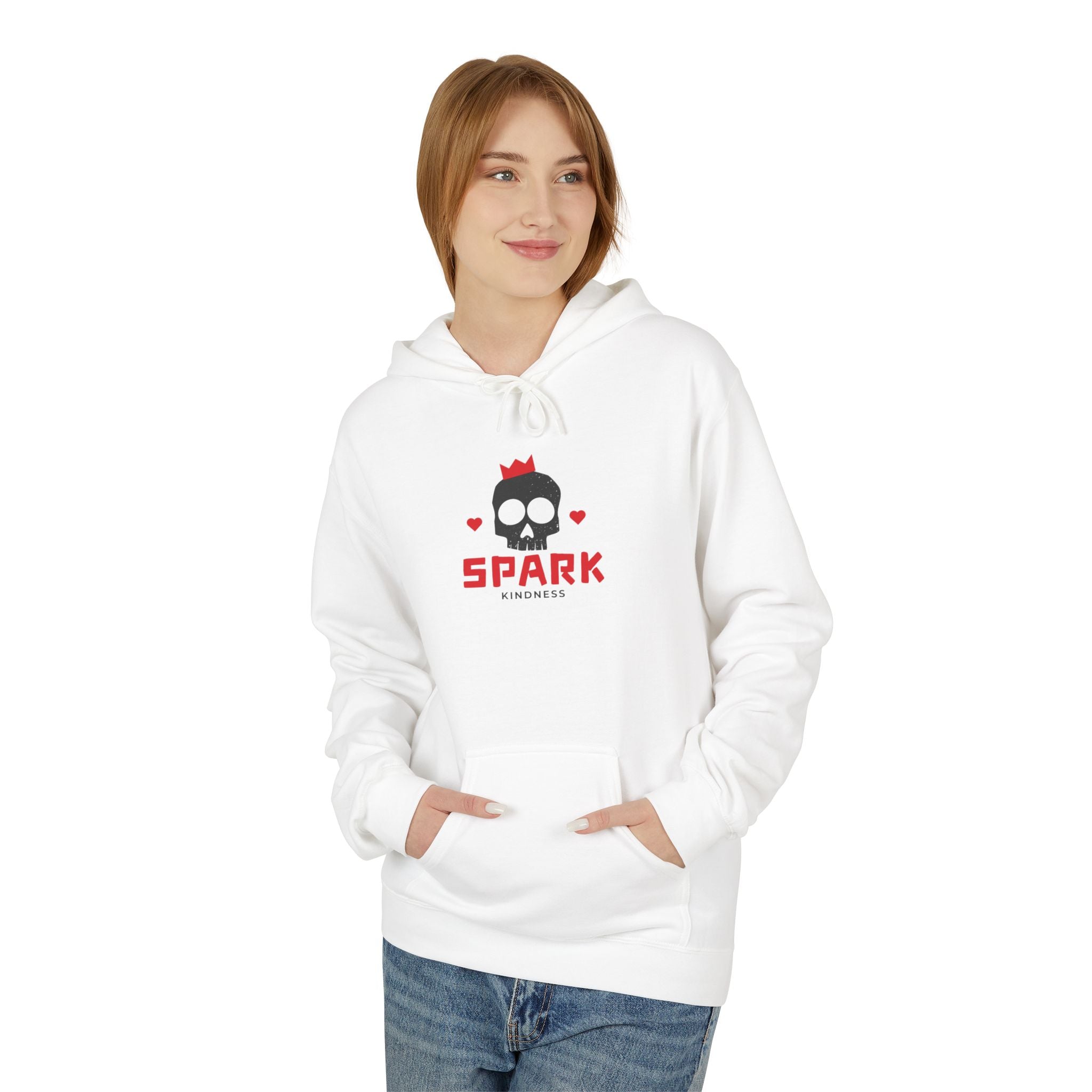 Spark Love Skeleton Hoodie | Unisex Graphic Fleece Sweatshirt for Gamers, Valentine's Day Gift, Casual Wear, Comfortable Layer