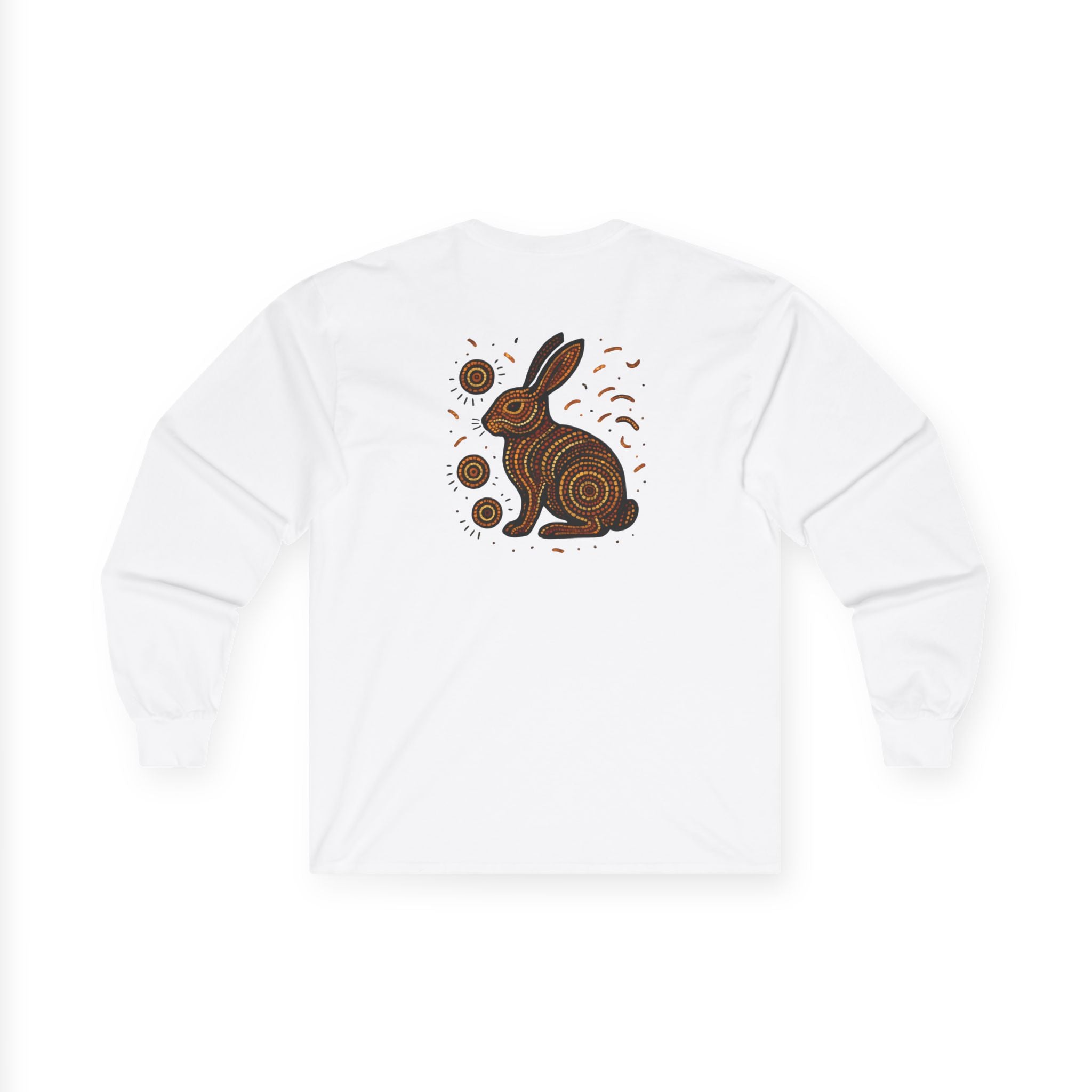 Long Sleeve Tee - Spark Kindness Rabbit Pointillism Design